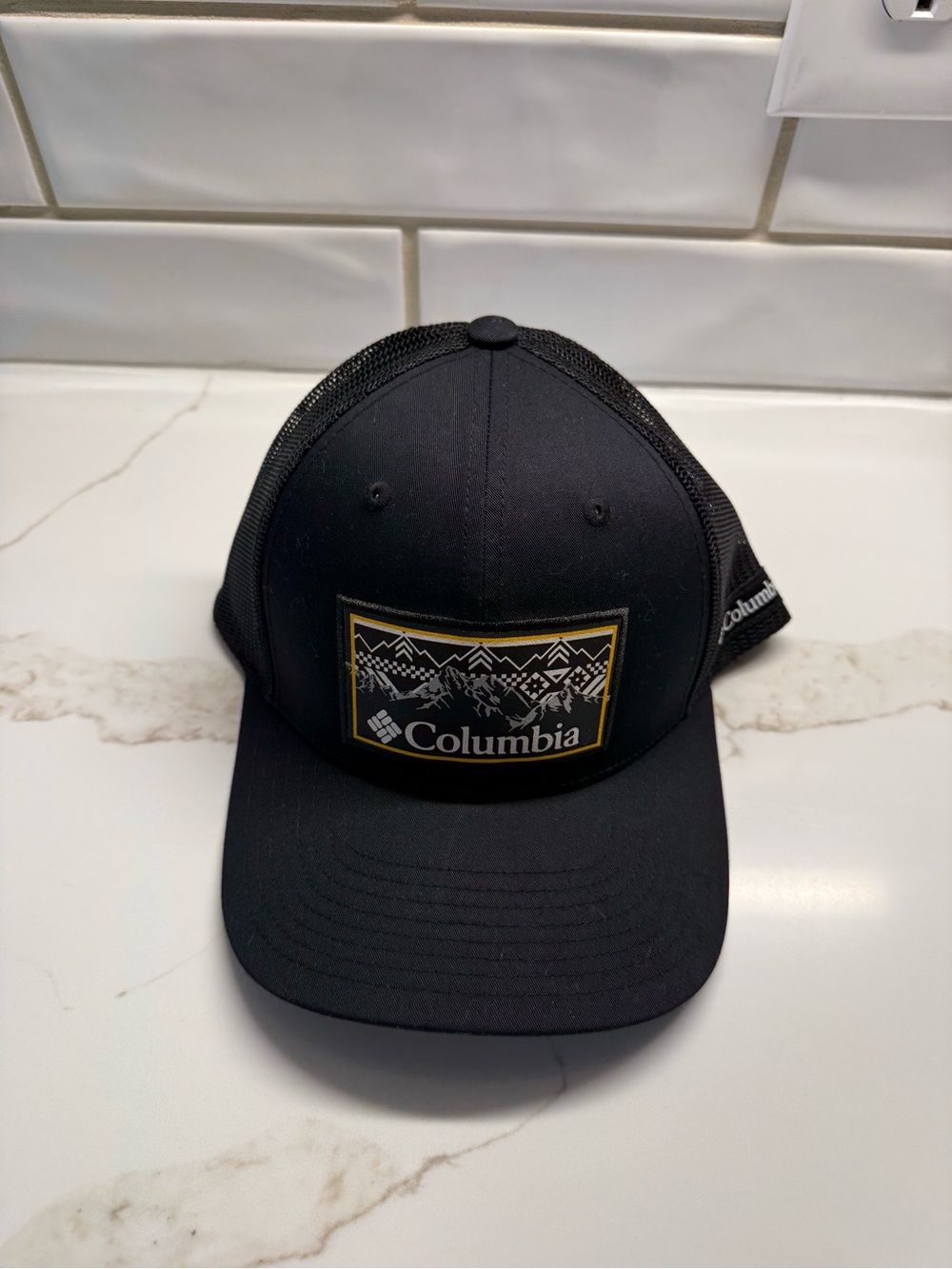 Columbia Black Mesh Back Snapback Cap